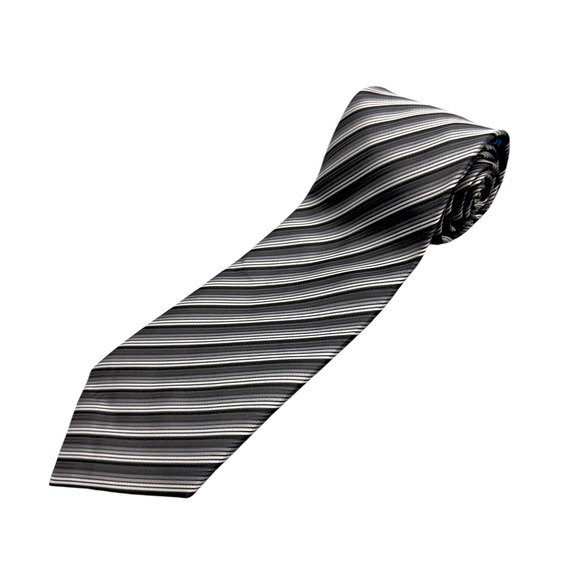 Aqua by Enrico Rossini 100% Sossilk Dress Tie Bold Striped‎ Pattern 57" 3.5" - Picture 1 of 9